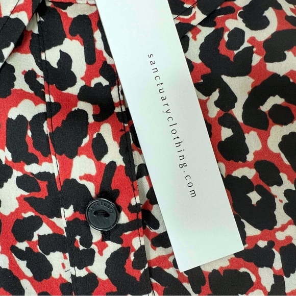 SANCTUARY Monday to Sunday Animal Print Button-Up Shirt  Women Small NEW. 204 - Picture 6 of 6